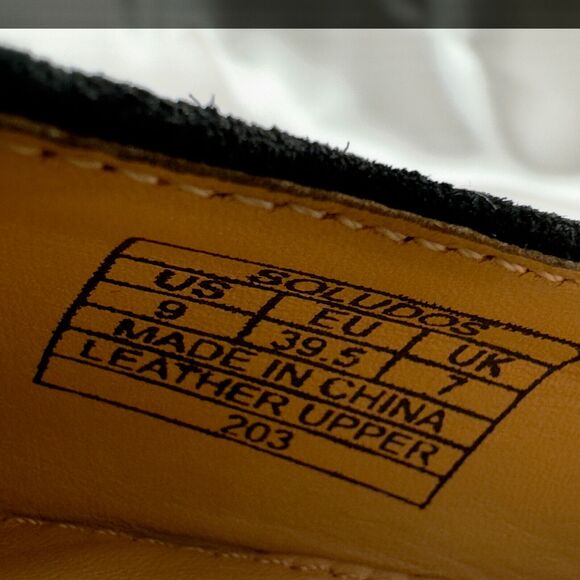 Soludos The Colette Black Split Suede Leather Block Heels Sandal Size 9 - Picture 10 of 11